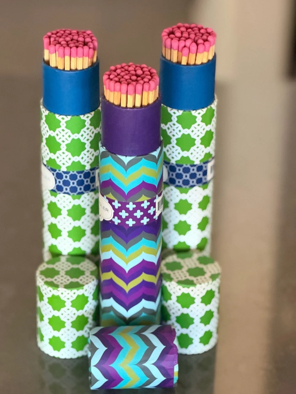 Jonathan Adler Nifty Gifties Fireplace Matches - Decorative Tube